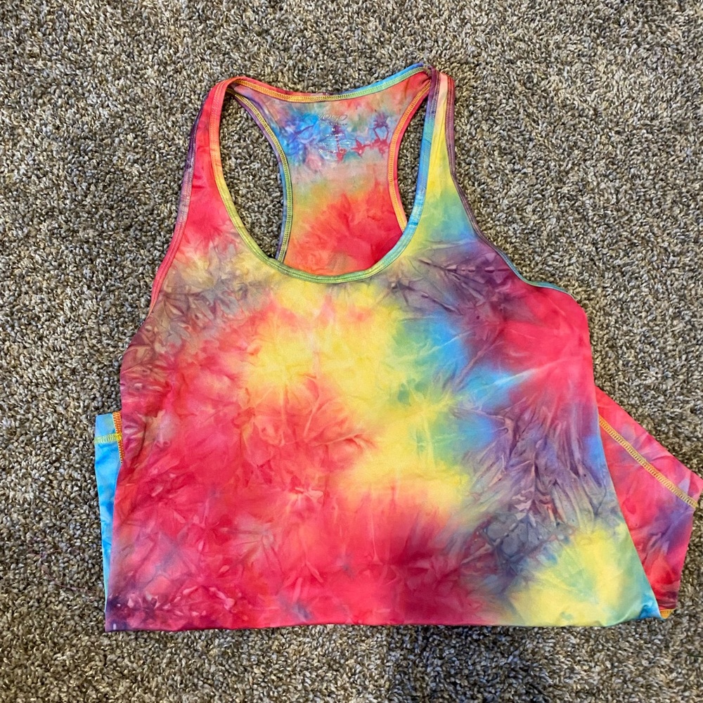 Fun tie-dye workout top